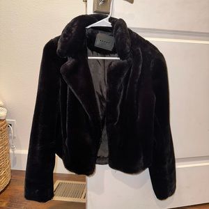 Black Faux Fur coat
